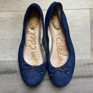 Sam Edelman Felicia Denim Ballet Flat Sz 7